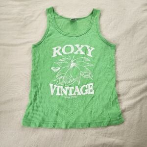 Vintage Roxy green tank top large